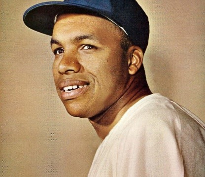 Major League baseball player Tommy Davis in uniform with blue cap